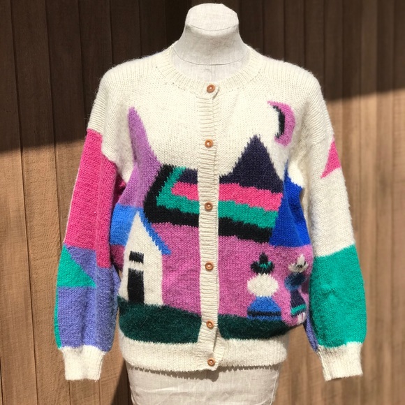 Vintage Alpaca Wool Sweater Peru 